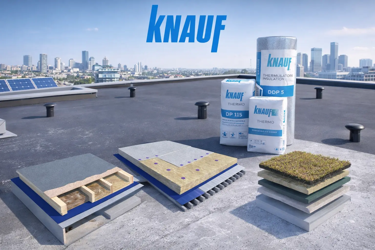 Knauf çatı sistemleri taş yünü ve çatı izolasyon çözümleri