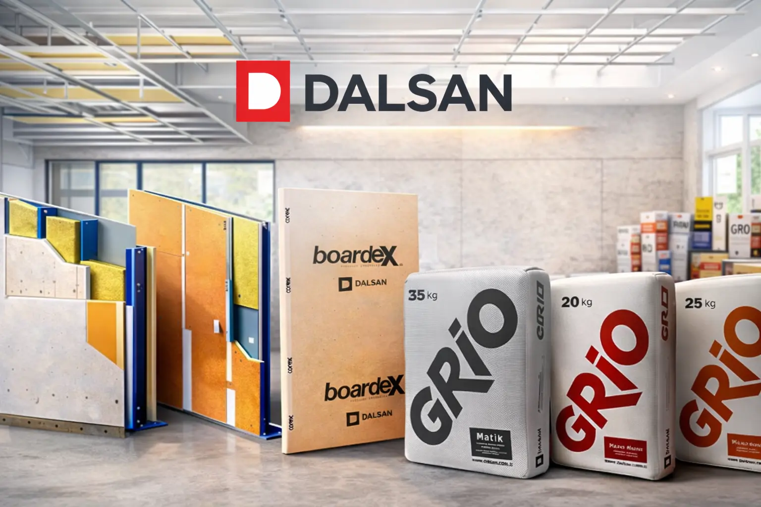 Dalsan iç cephe alçıpan sistemleri ve yapı çözümleri