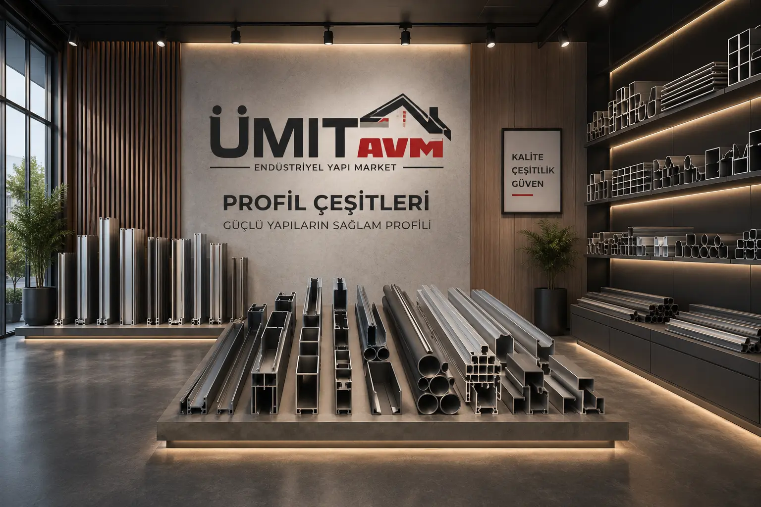 Ümit Alüminyum profil çeşitleri, kutu profil, yapı profilleri ve endüstriyel alüminyum çözümleri